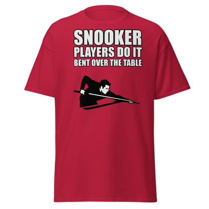 Funny Snooker Players Do It Bent Over The Table T-Shirt - Cardinal - T-Shirts Online
