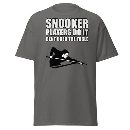 Funny Snooker Players Do It Bent Over The Table T-Shirt - Charcoal - T-Shirts Online