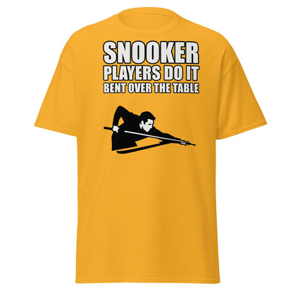 Funny Snooker Players Do It Bent Over The Table T-Shirt - Gold - T-Shirts Online
