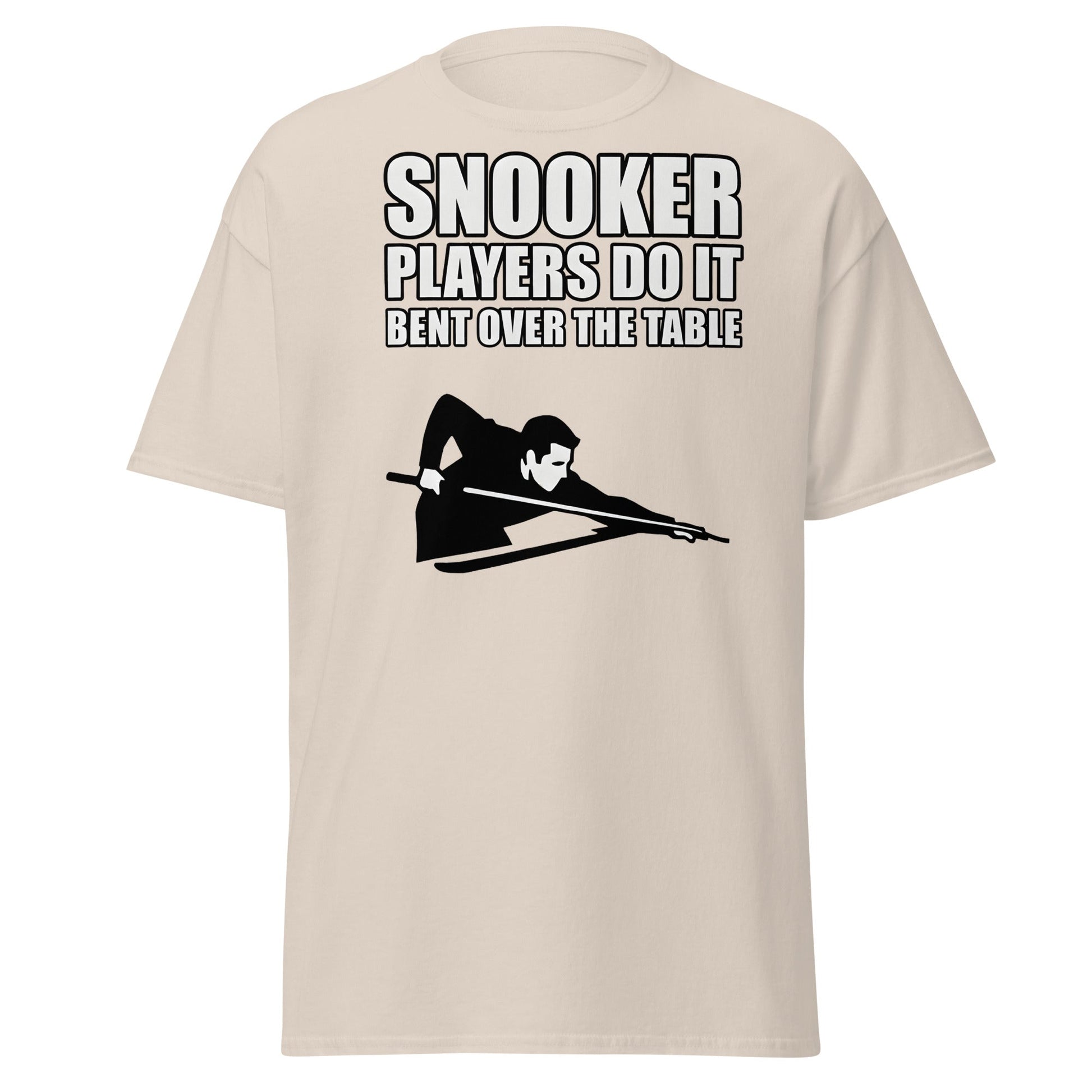 Funny Snooker Players Do It Bent Over The Table T-Shirt - Natural - T-Shirts Online