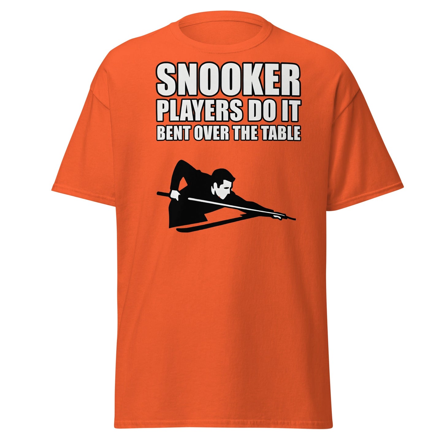 Funny Snooker Players Do It Bent Over The Table T-Shirt - Orange - T-Shirts Online