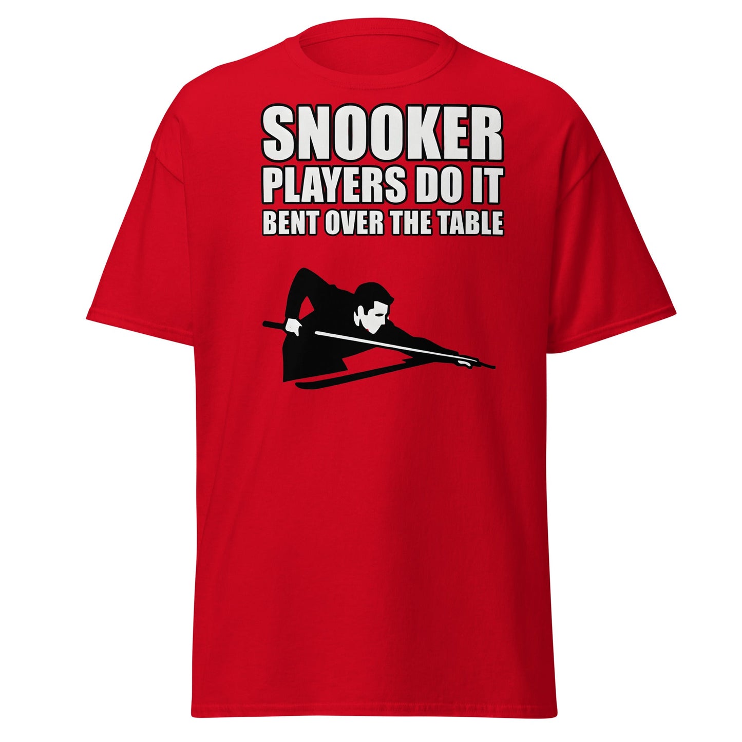Funny Snooker Players Do It Bent Over The Table T-Shirt - Red - T-Shirts Online