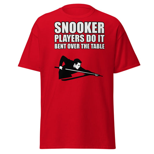 Funny Snooker Players Do It Bent Over The Table T-Shirt - Red - T-Shirts Online