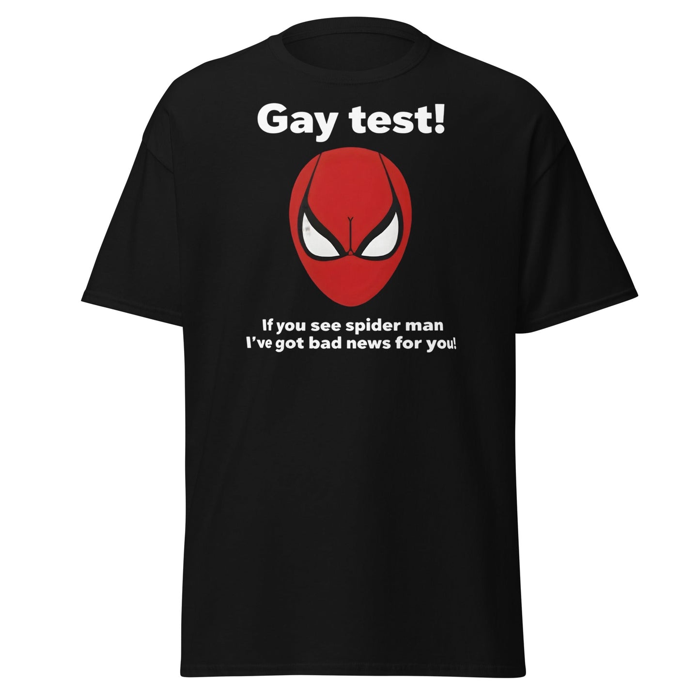 Funny Spider - Man Optical Illusion T-Shirt - Clever Gag Tee - Black - T-Shirts Online