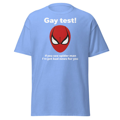 Funny Spider - Man Optical Illusion T-Shirt - Clever Gag Tee - Carolina Blue - T-Shirts Online
