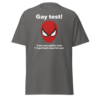 Funny Spider - Man Optical Illusion T-Shirt - Clever Gag Tee - Charcoal - T-Shirts Online