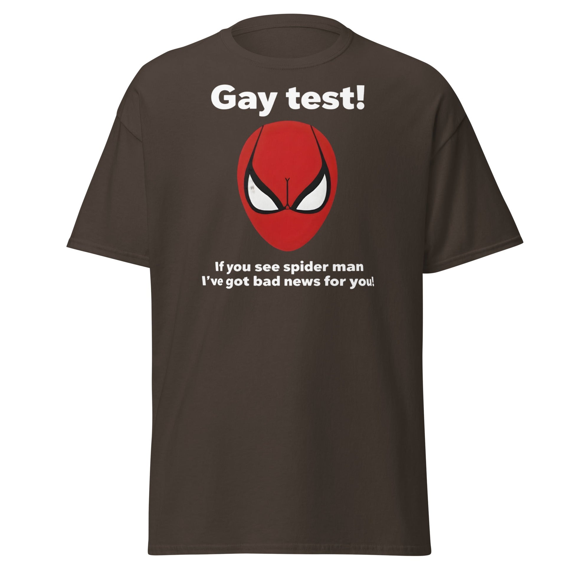 Funny Spider - Man Optical Illusion T-Shirt - Clever Gag Tee - Dark Chocolate - T-Shirts Online