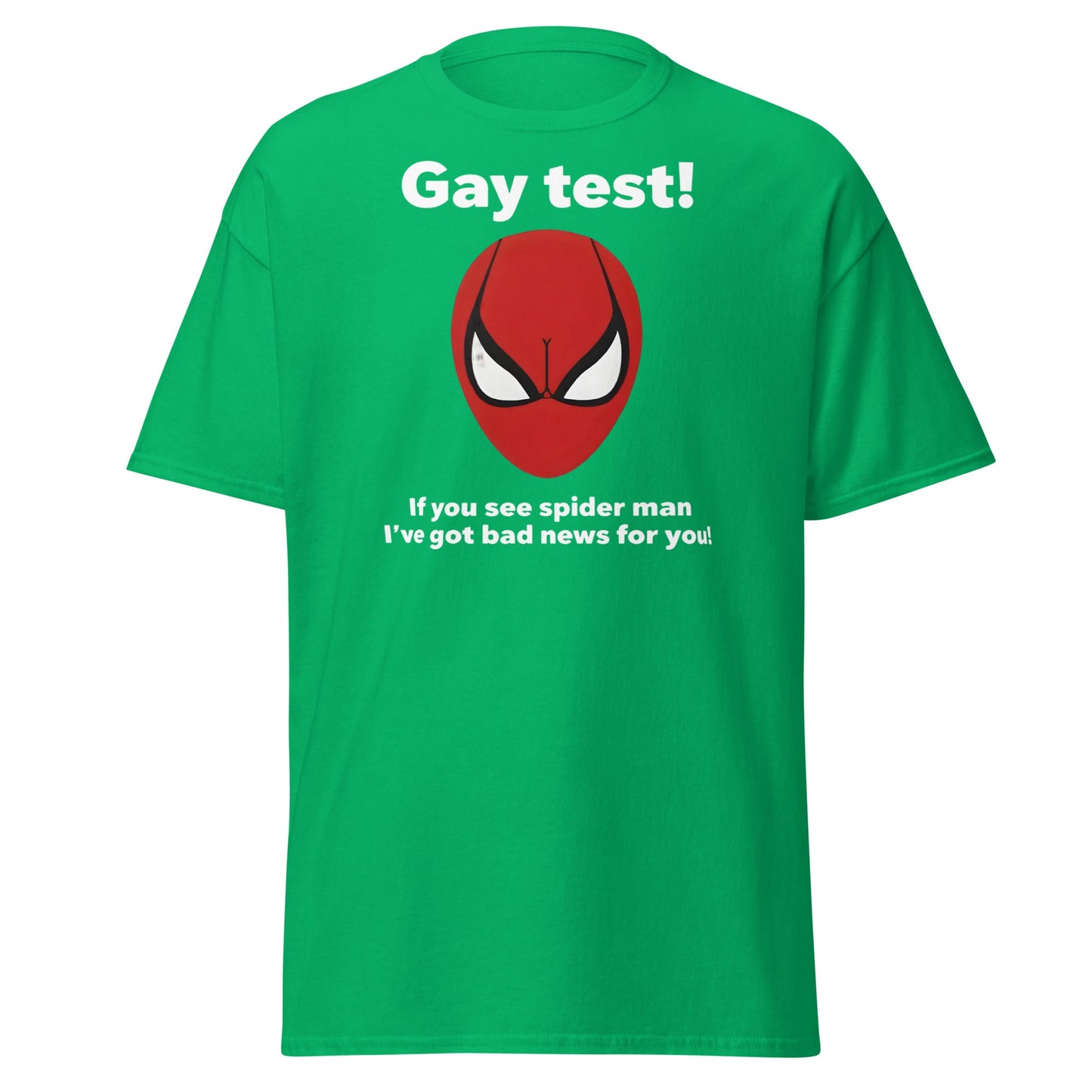 Funny Spider - Man Optical Illusion T-Shirt - Clever Gag Tee - Irish Green - T-Shirts Online