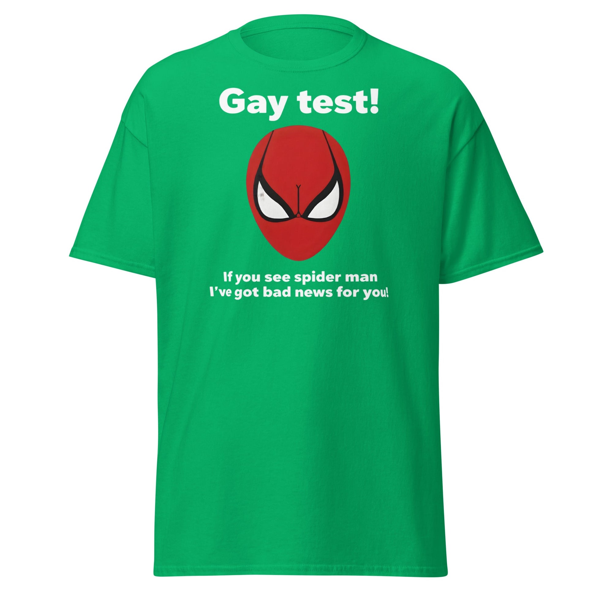 Funny Spider - Man Optical Illusion T-Shirt - Clever Gag Tee - Irish Green - T-Shirts Online