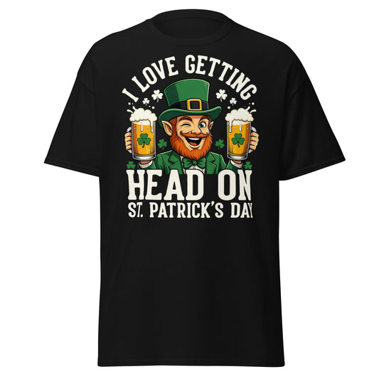 Funny St. Patrick’s Day Leprechaun Beer Pun T-Shirt - Black - T-Shirts Online