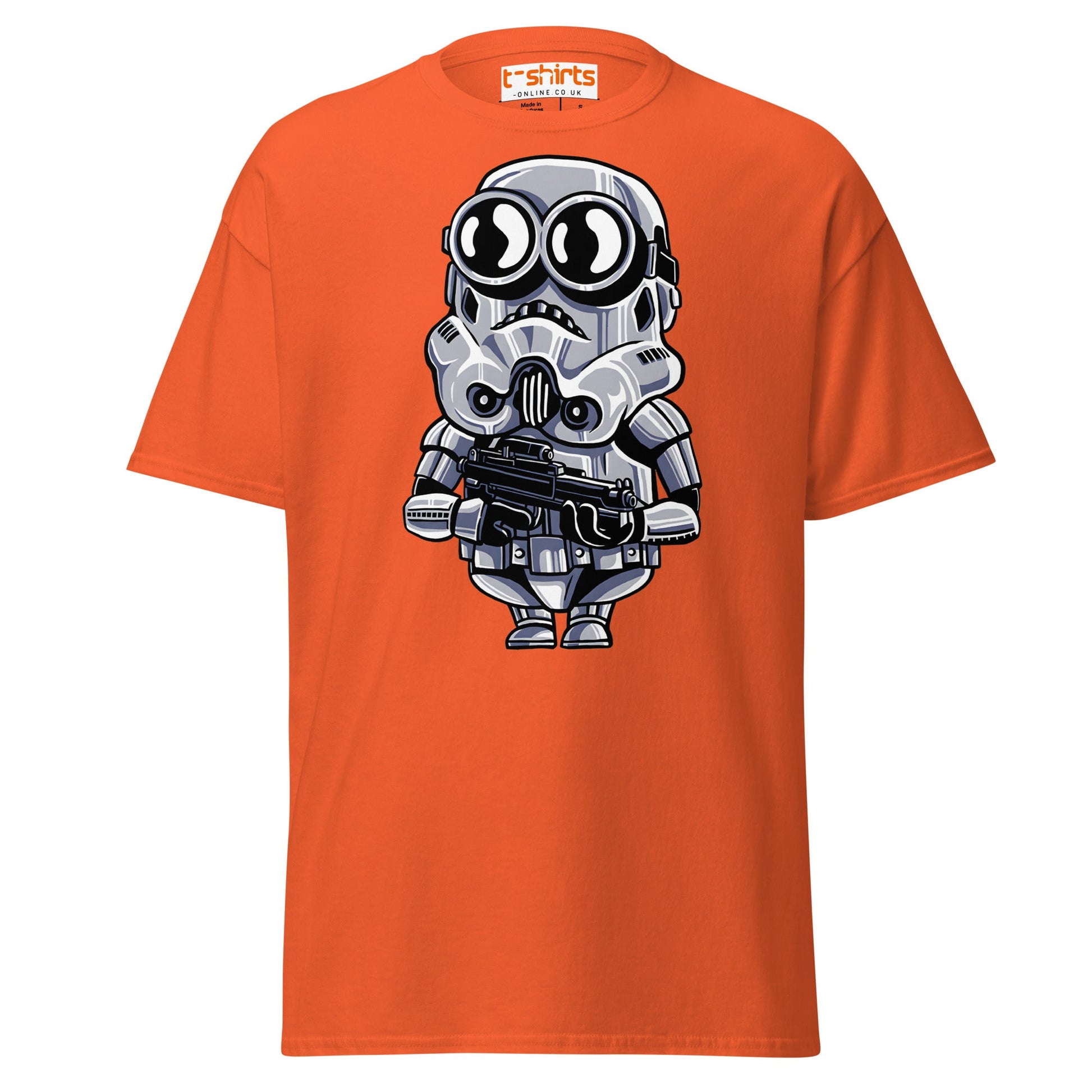 Funny Storm Minion T-Shirt – Sci - Fi Parody Cartoon Tee - Orange - T-Shirts Online