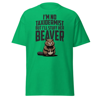 Funny Taxidermist Beaver T-Shirt - Adult Humor Graphic Tee - Irish Green - T-Shirts Online