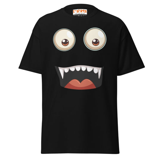 Funny Vampire Face T-Shirt - Black - T-Shirts Online