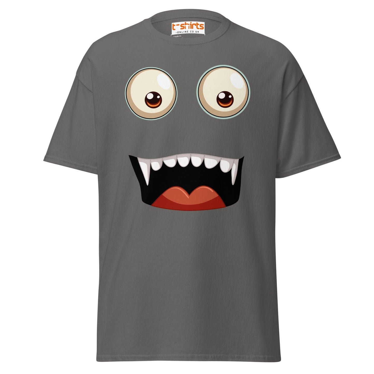 Funny Vampire Face T-Shirt - Charcoal - T-Shirts Online