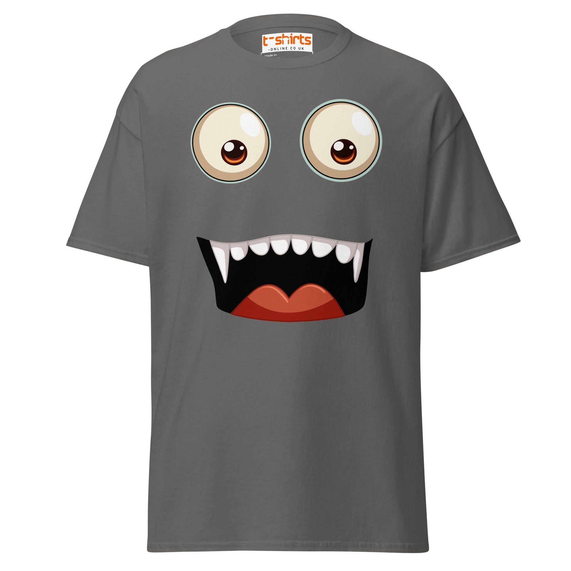 Funny Vampire Face T-Shirt - Charcoal - T-Shirts Online