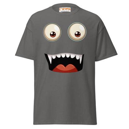 Funny Vampire Face T-Shirt - Charcoal - T-Shirts Online