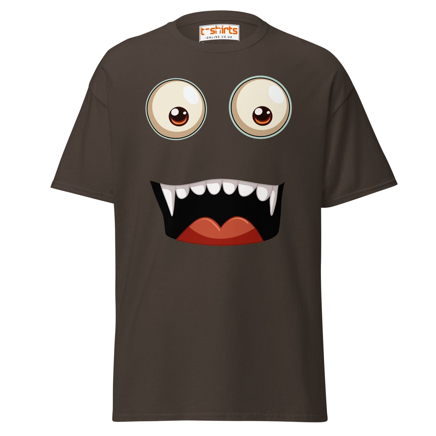 Funny Vampire Face T-Shirt - Dark Chocolate - T-Shirts Online