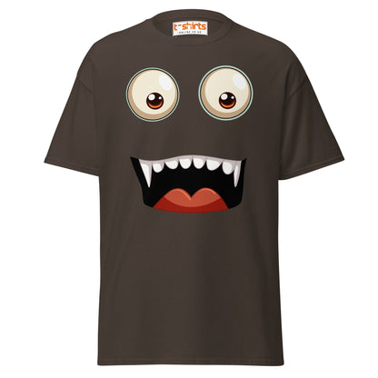 Funny Vampire Face T-Shirt - Dark Chocolate - T-Shirts Online