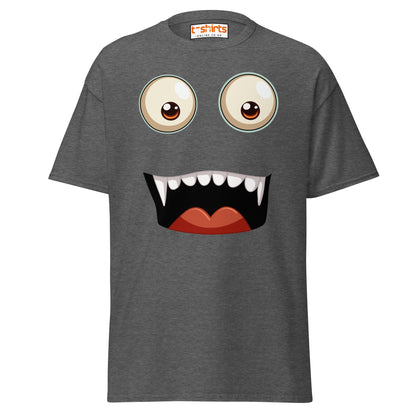 Funny Vampire Face T-Shirt - Dark Heather - T-Shirts Online