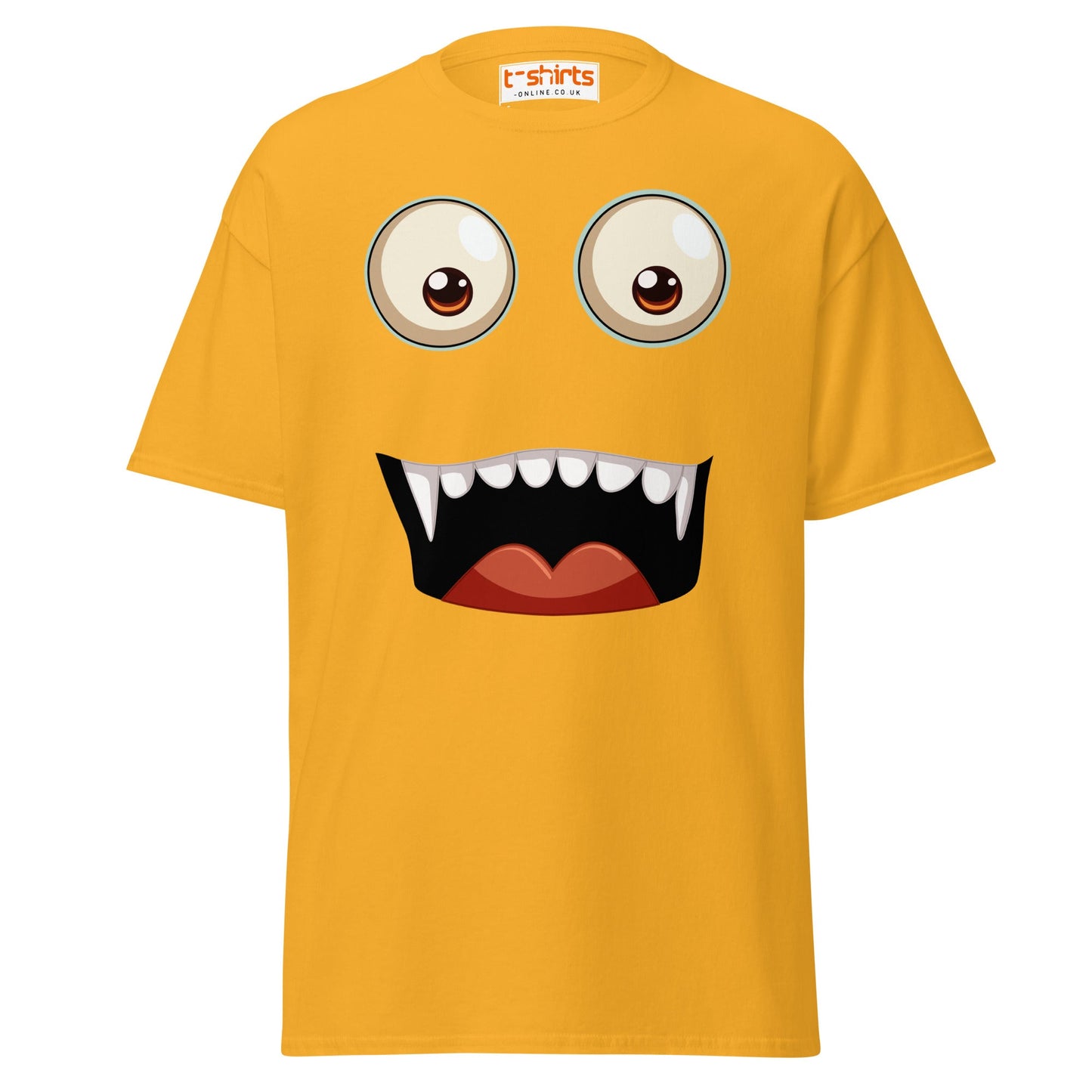 Funny Vampire Face T-Shirt - Gold - T-Shirts Online