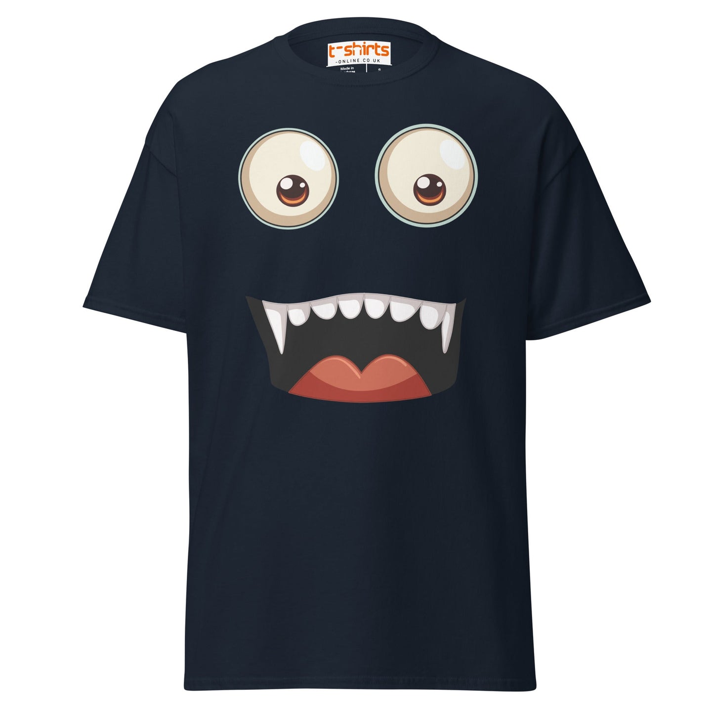 Funny Vampire Face T-Shirt - Navy - T-Shirts Online