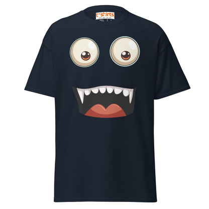Funny Vampire Face T-Shirt - Navy - T-Shirts Online