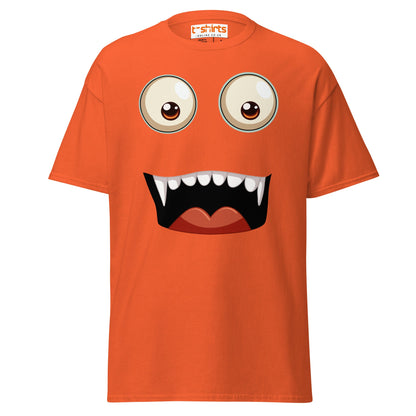 Funny Vampire Face T-Shirt - Orange - T-Shirts Online