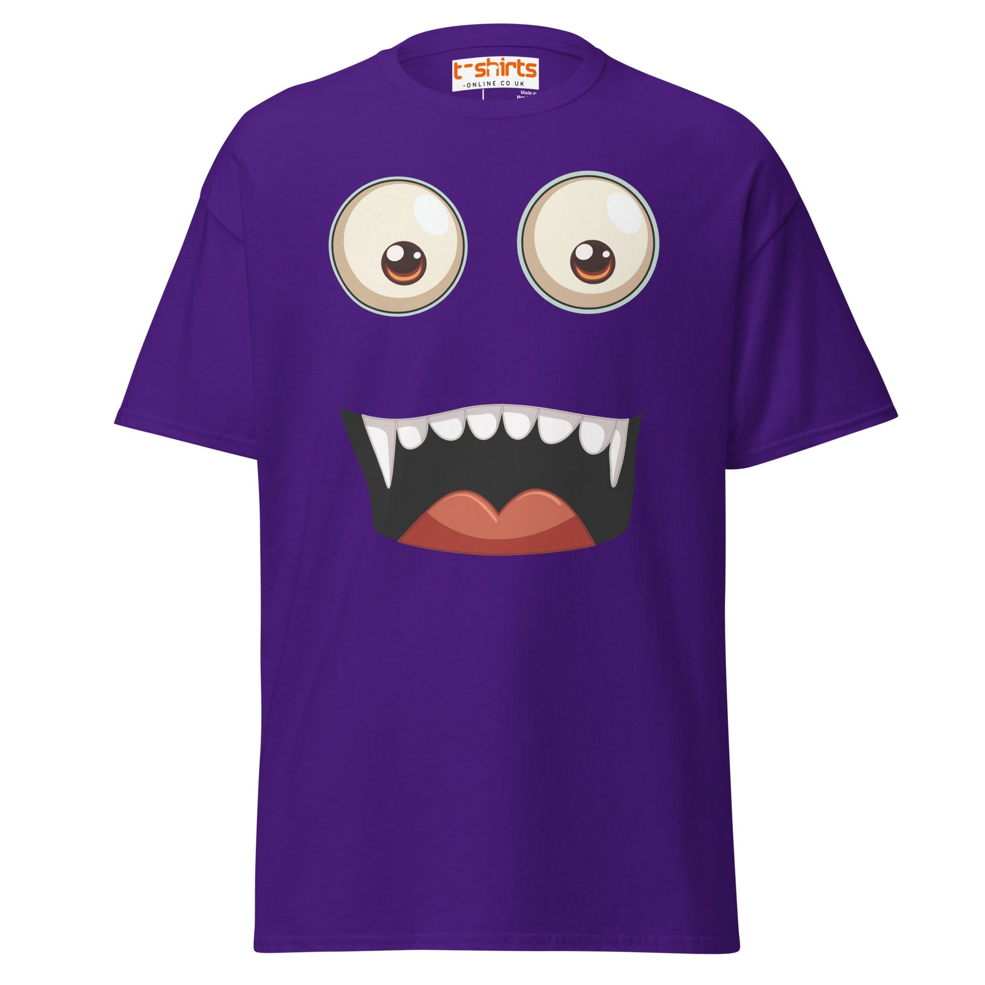Funny Vampire Face T-Shirt - Purple - T-Shirts Online