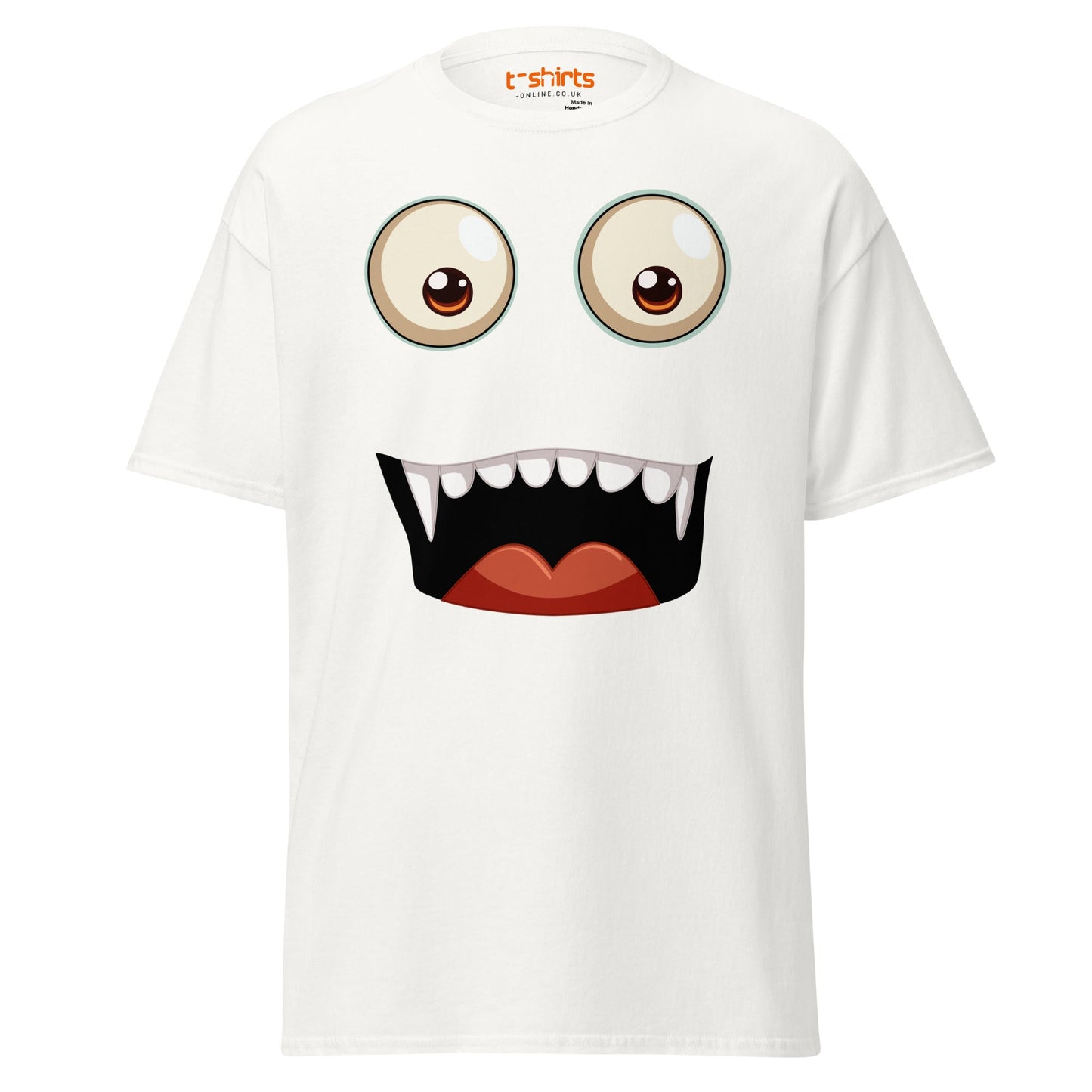 Funny Vampire Face T-Shirt - White - T-Shirts Online