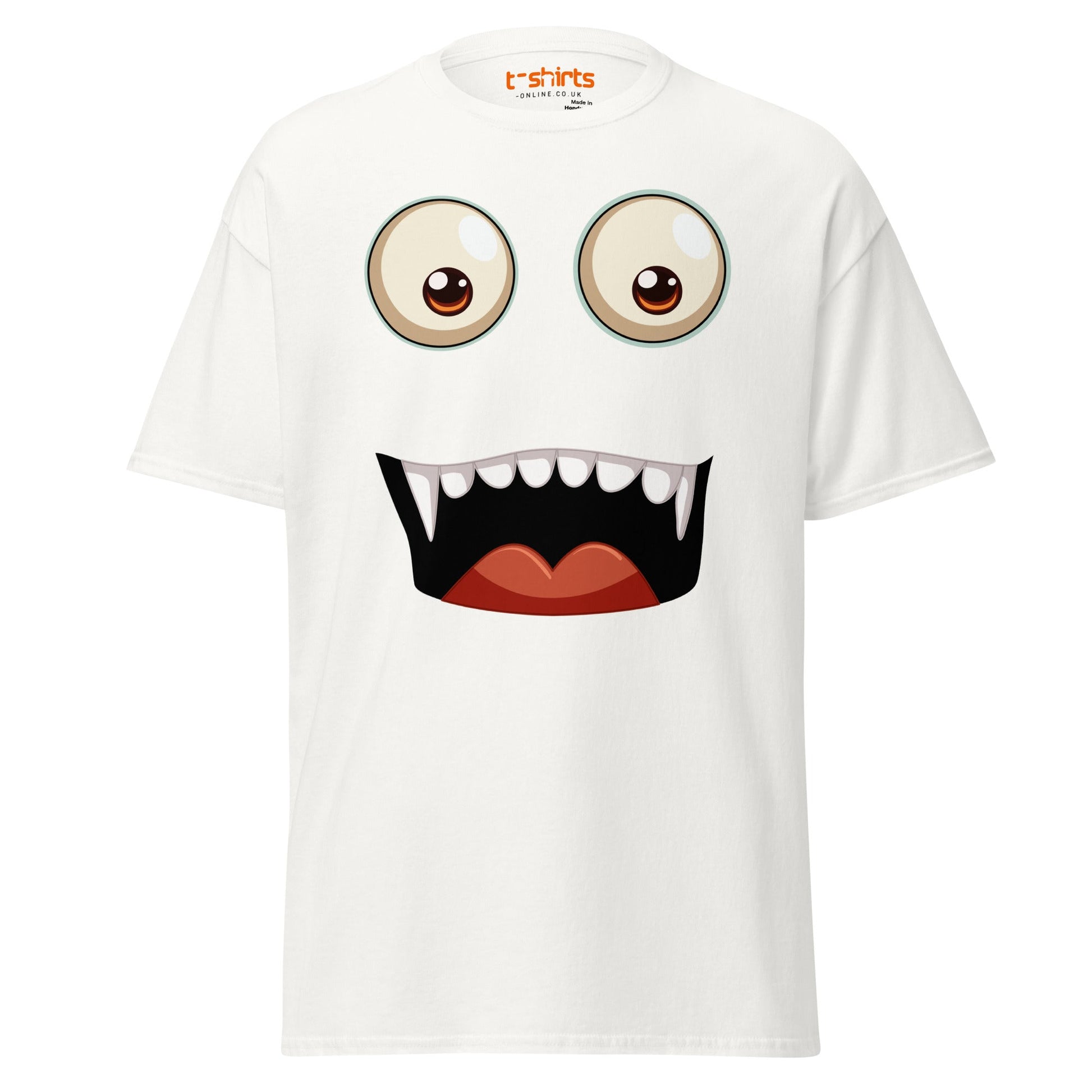 Funny Vampire Face T-Shirt - White - T-Shirts Online