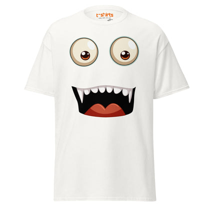 Funny Vampire Face T-Shirt - White - T-Shirts Online