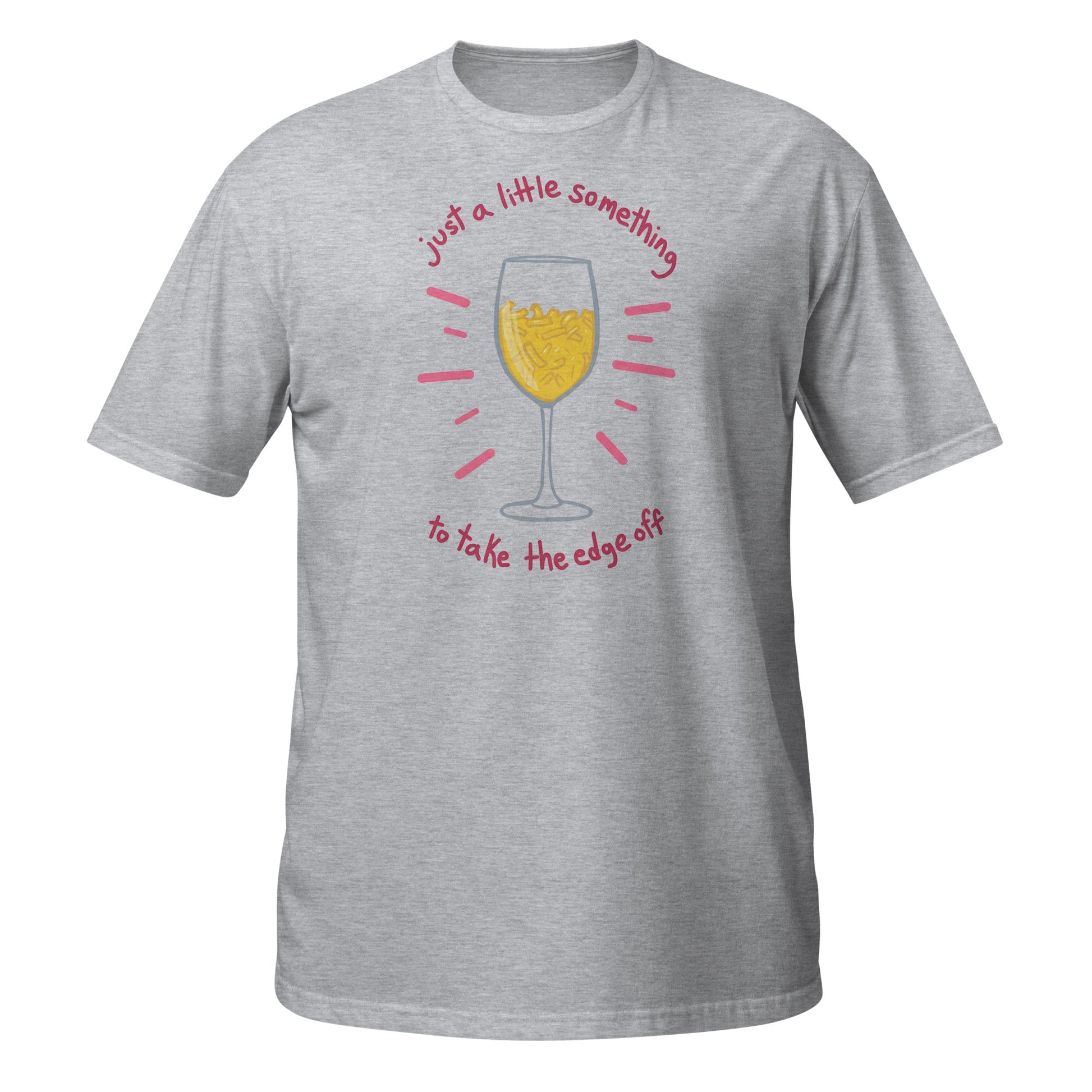 Funny Wine & Macaroni T-Shirt – Take the Edge Off Tee - Sport Grey - T-Shirts Online
