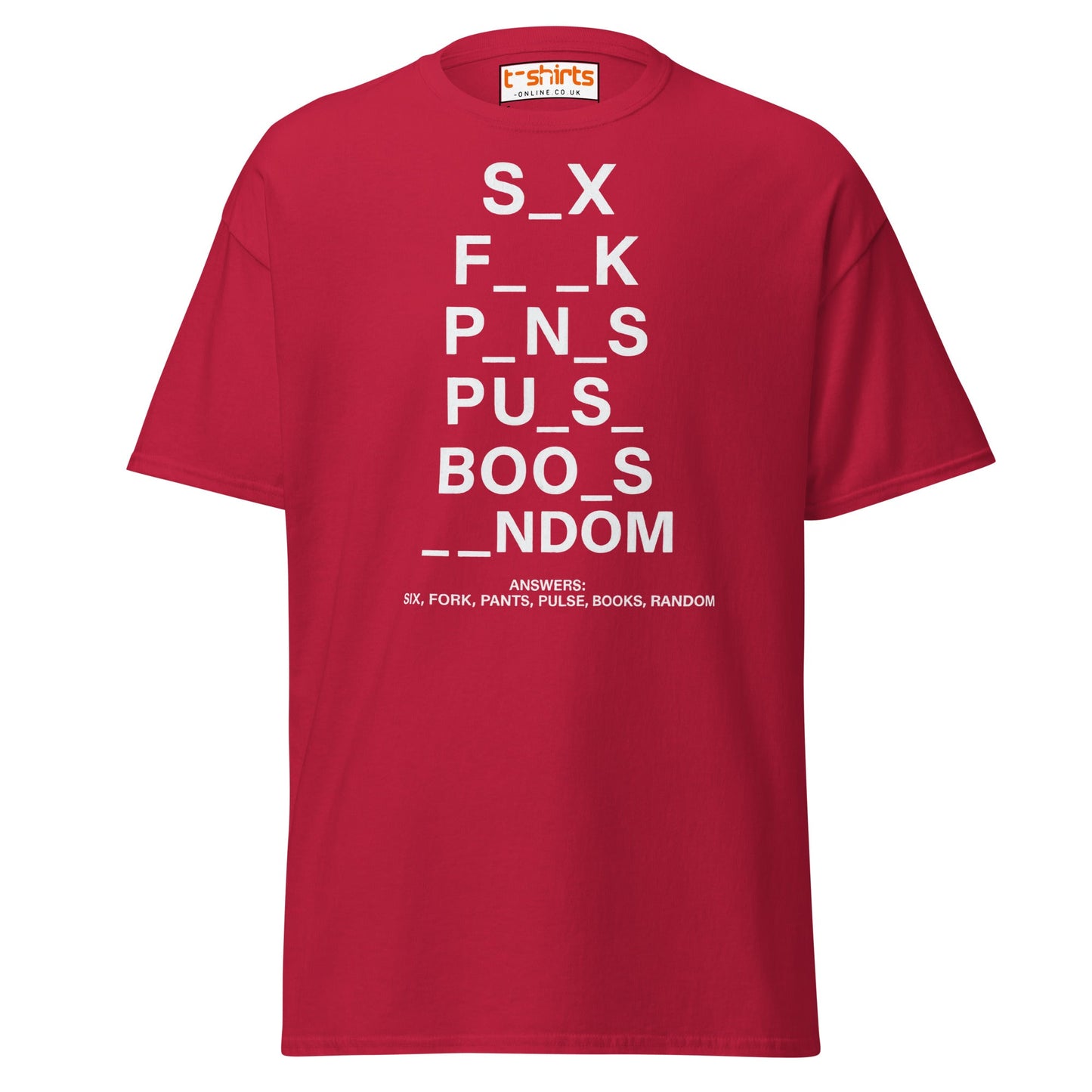 Funny Word Puzzle T-Shirt – Double Meaning Humor Tee - Cardinal - T-Shirts Online