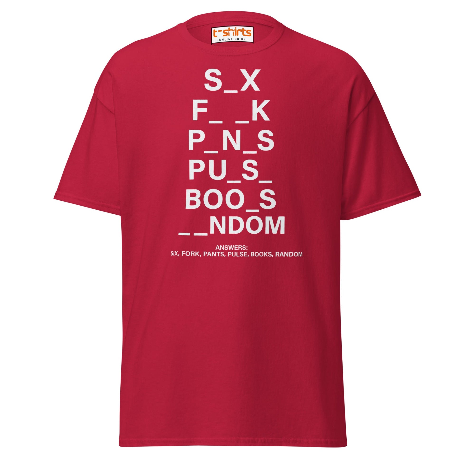 Funny Word Puzzle T-Shirt – Double Meaning Humor Tee - Cardinal - T-Shirts Online