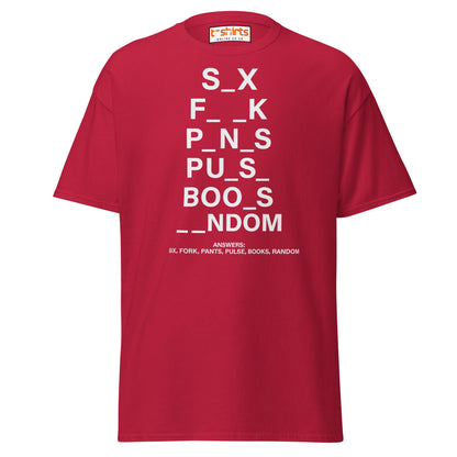 Funny Word Puzzle T-Shirt – Double Meaning Humor Tee - Cardinal - T-Shirts Online