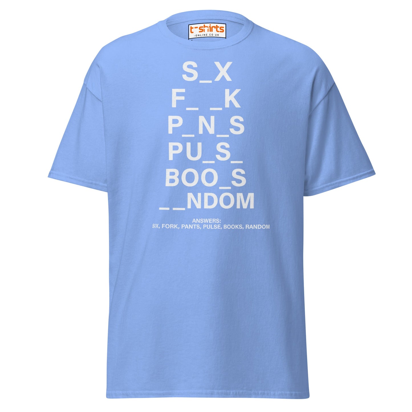 Funny Word Puzzle T-Shirt – Double Meaning Humor Tee - Carolina Blue - T-Shirts Online