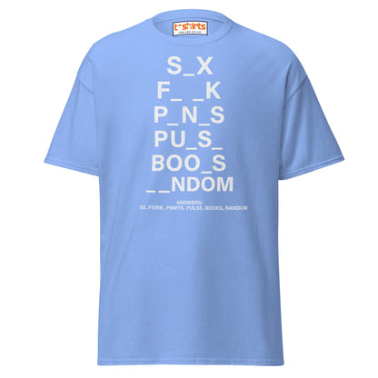Funny Word Puzzle T-Shirt – Double Meaning Humor Tee - Carolina Blue - T-Shirts Online