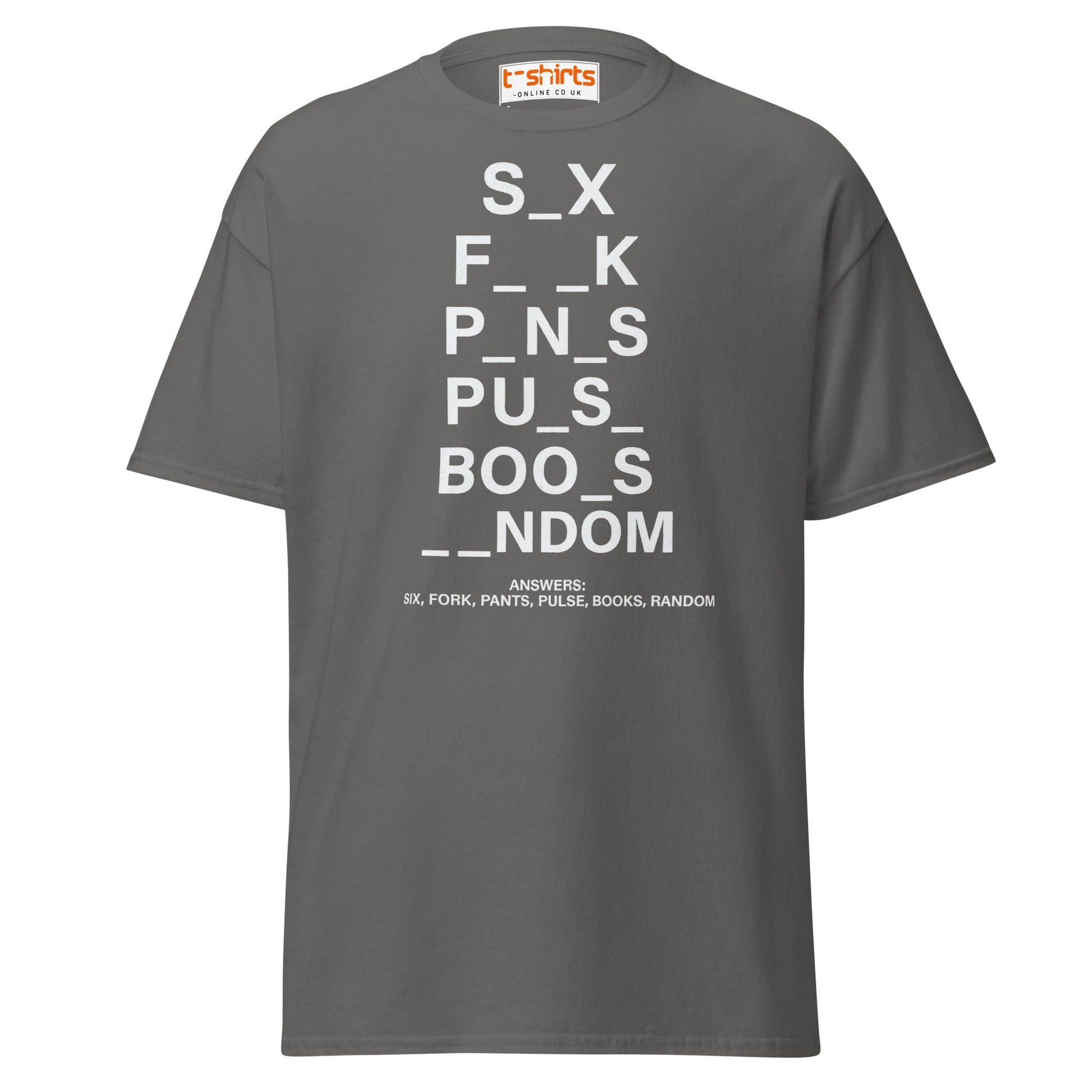 Funny Word Puzzle T-Shirt – Double Meaning Humor Tee - Charcoal - T-Shirts Online
