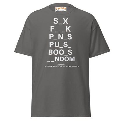 Funny Word Puzzle T-Shirt – Double Meaning Humor Tee - Charcoal - T-Shirts Online