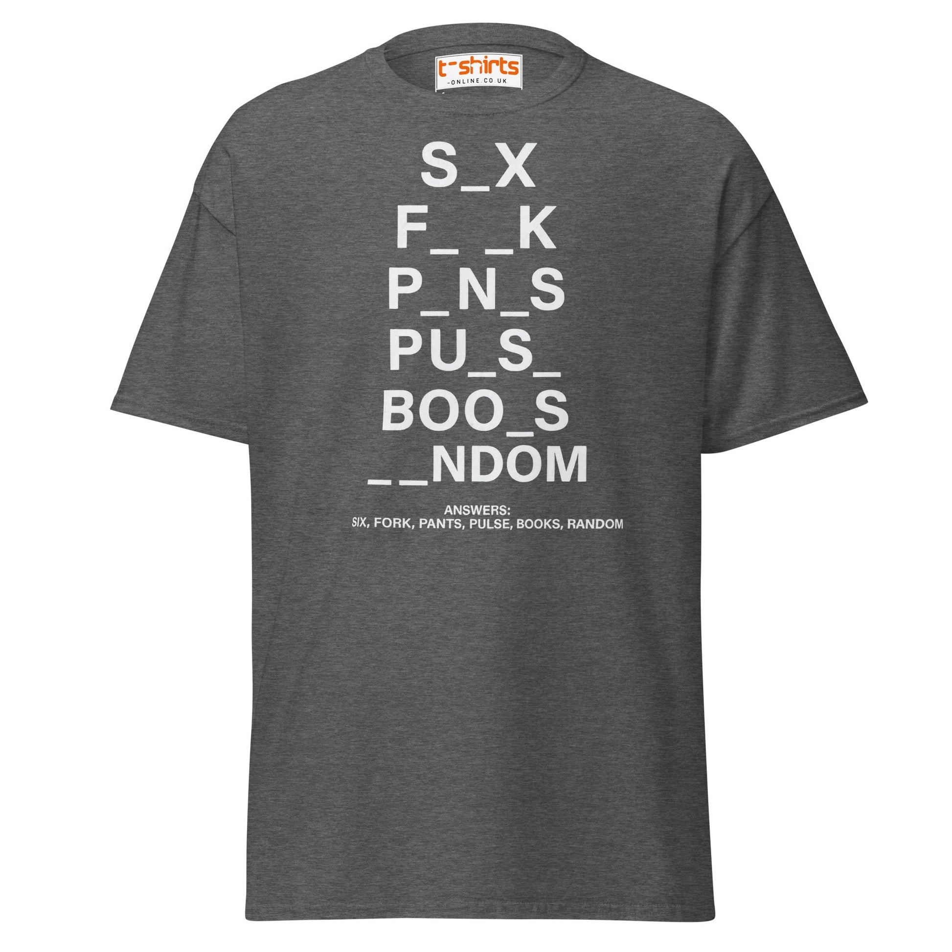 Funny Word Puzzle T-Shirt – Double Meaning Humor Tee - Dark Heather - T-Shirts Online