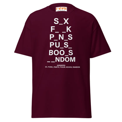 Funny Word Puzzle T-Shirt – Double Meaning Humor Tee - Maroon - T-Shirts Online