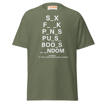 Funny Word Puzzle T-Shirt – Double Meaning Humor Tee - Military Green - T-Shirts Online