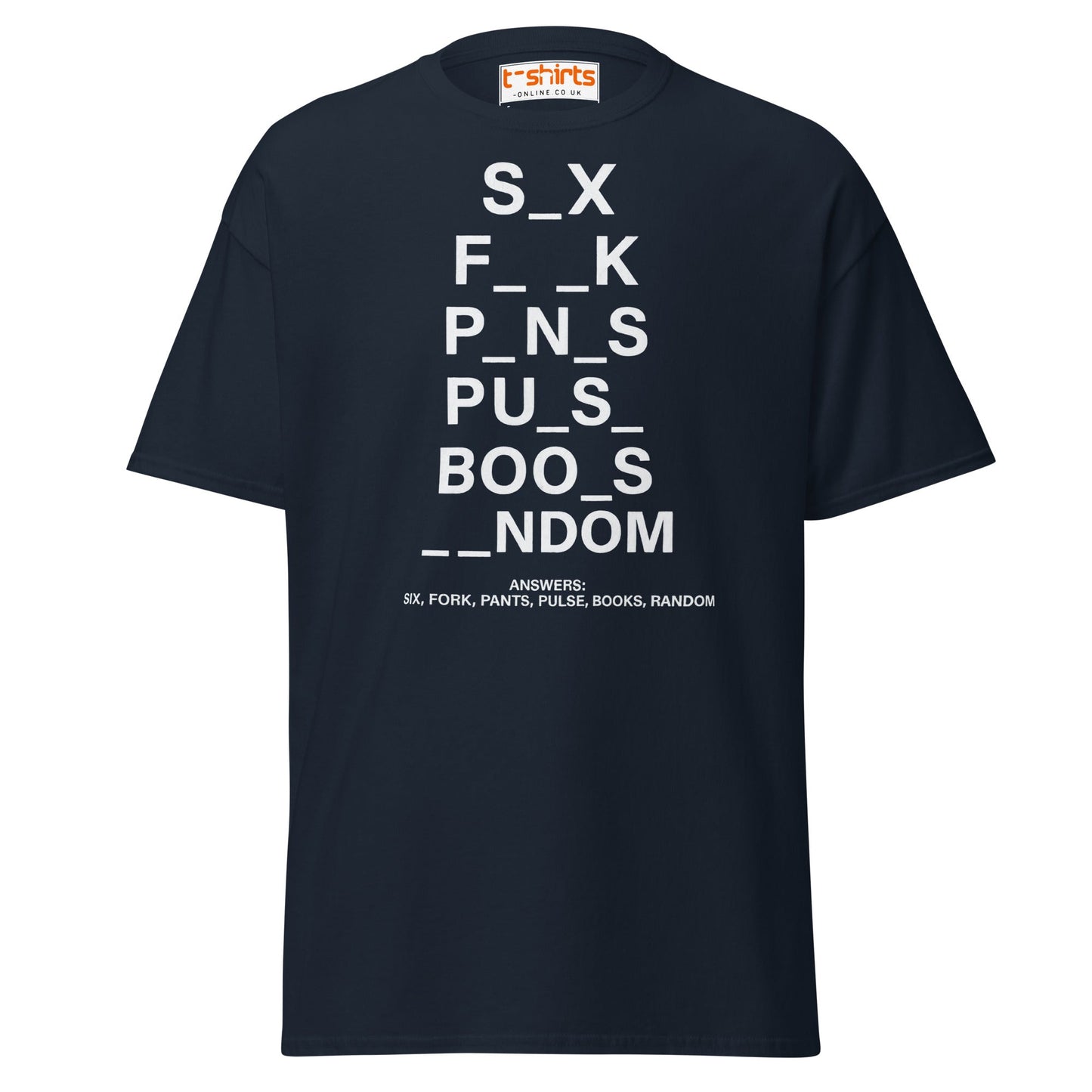 Funny Word Puzzle T-Shirt – Double Meaning Humor Tee - Navy - T-Shirts Online