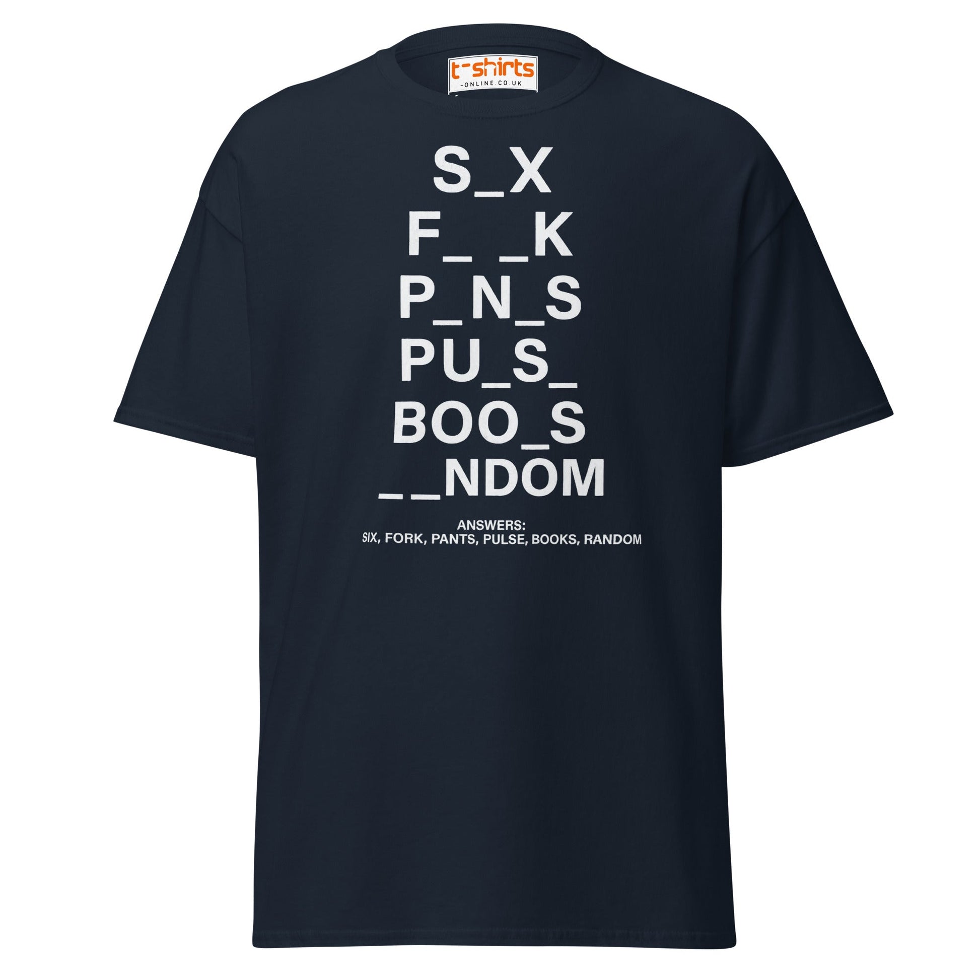 Funny Word Puzzle T-Shirt – Double Meaning Humor Tee - Navy - T-Shirts Online
