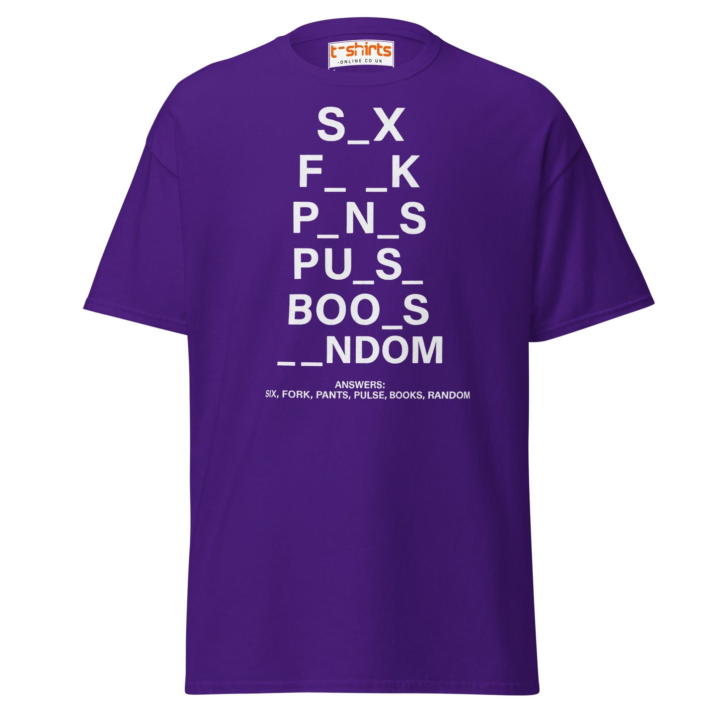 Funny Word Puzzle T-Shirt – Double Meaning Humor Tee - Purple - T-Shirts Online