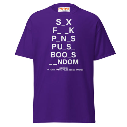 Funny Word Puzzle T-Shirt – Double Meaning Humor Tee - Purple - T-Shirts Online