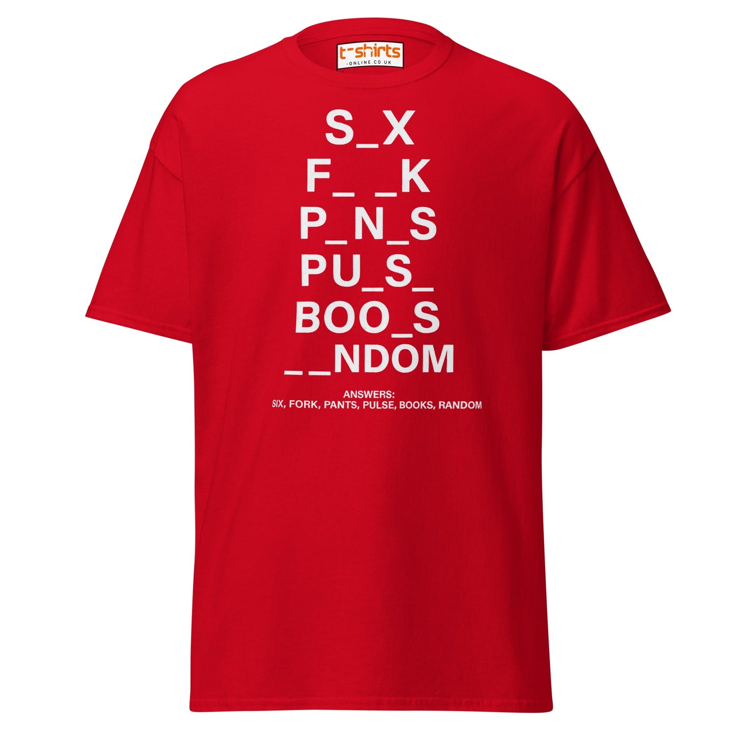 Funny Word Puzzle T-Shirt – Double Meaning Humor Tee - Red - T-Shirts Online