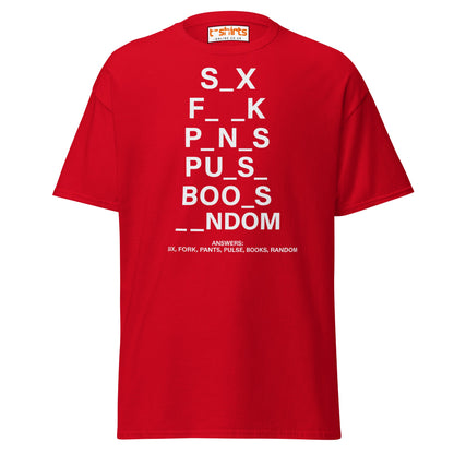 Funny Word Puzzle T-Shirt – Double Meaning Humor Tee - Red - T-Shirts Online