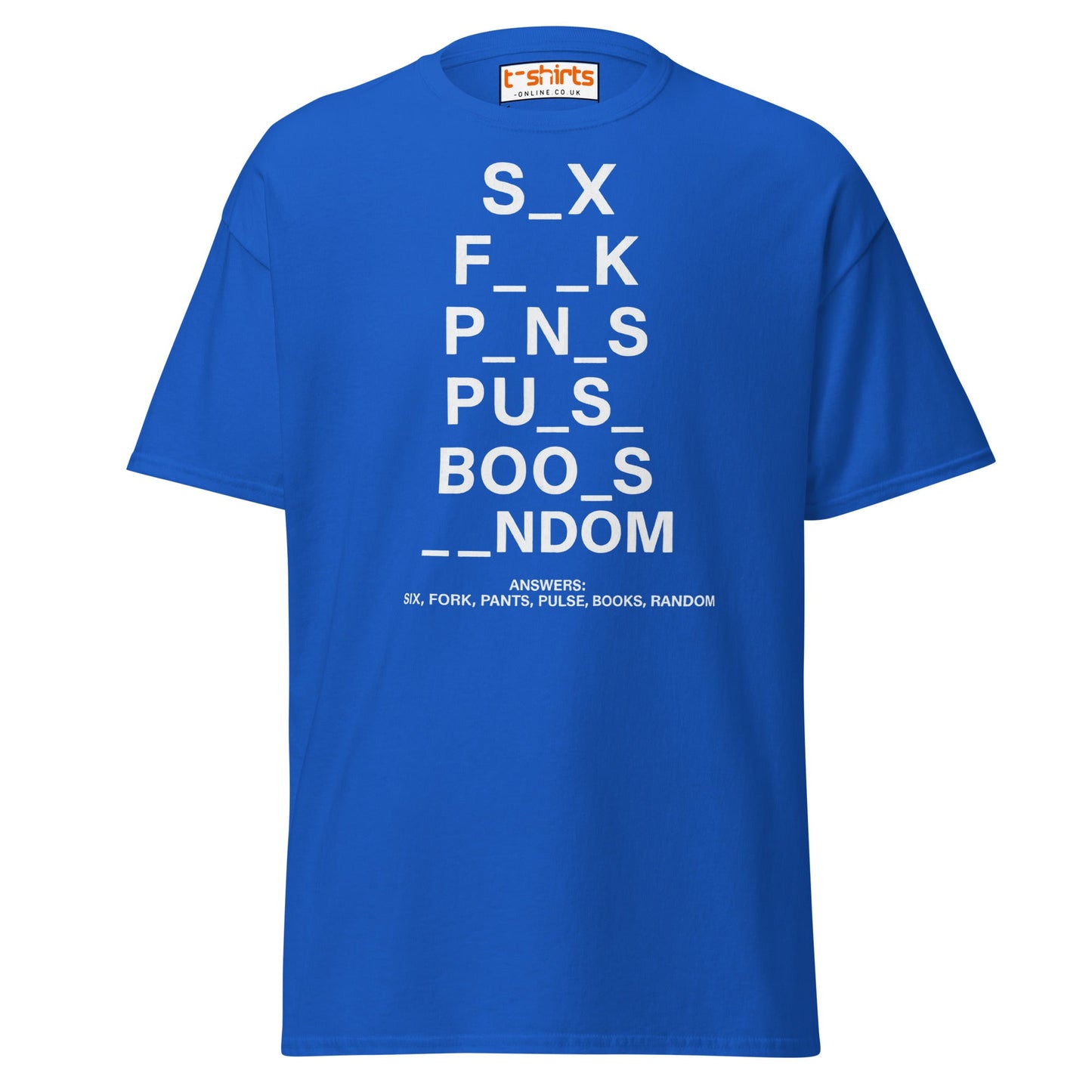 Funny Word Puzzle T-Shirt – Double Meaning Humor Tee - Royal - T-Shirts Online