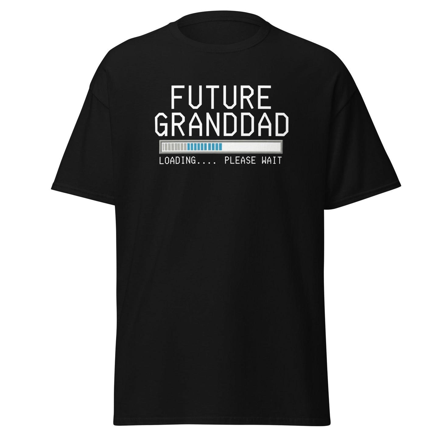 Future Granddad Loading T-Shirt | Funny Pregnancy Reveal Tee - Black - T-Shirts Online